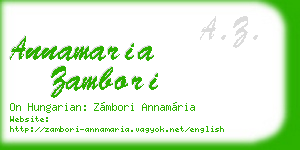 annamaria zambori business card