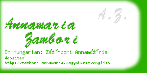 annamaria zambori business card